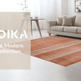 Ultra Soft Area Rug, Non Slip, Stain Resistant, Washable Area Rugs for Living Room, Bedroom, Vibrant Cozy Twisted Accent(Orange)