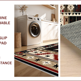 Ultra Soft Area Rug, Non Slip, Stain Resistant, Washable Area Rugs for Living Room, Bedroom, Rustic Americana Star Themed(Red)