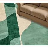 Ultra Soft Area Rug, Non Slip, Stain Resistant, Washable Area Rugs for Living Room, Bedroom, Modern Abstract Non-Slip Meditation Rug(Green)