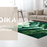 Ultra Soft Area Rug, Non Slip, Stain Resistant, Washable Area Rugs for Living Room, Bedroom, Serene Forest Landscape Visual Appeal(Green)