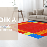 Brightly Colored Contemporary Sensory Mat(Red)