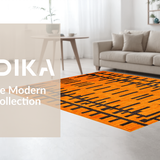 Ultra Soft Area Rug, Non Slip, Stain Resistant, Washable Area Rugs for Living Room, Bedroom, Artful Child-Friendly Tiger Form(Orange)