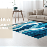 Dynamic Beach Inspired Textural Motif(Blue)