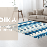 Contemporary Lattice Blue Hues(Blue)