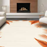 Ultra Soft Area Rug, Non Slip, Stain Resistant, Washable Area Rugs for Living Room, Bedroom, Bright Tropical Escape Theme(Orange)