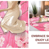 Ultra Soft Area Rug, Non Slip, Stain Resistant, Washable Area Rugs for Living Room, Bedroom, Delicate Springtime Floral Vibes(Pink)