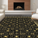 Elegant Geometric Black Gold Fusion(Black)