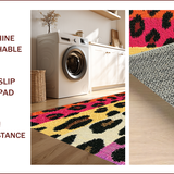 Ultra Soft Area Rug, Non Slip, Stain Resistant, Washable Area Rugs for Living Room, Bedroom, Wild Animal Pattern Living Room Statement Carpet(Black)