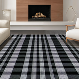 Elegant Hand Woven Plaid Texture(Black)
