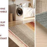 Ultra Soft Area Rug, Non Slip, Stain Resistant, Washable Area Rugs for Living Room, Bedroom, Chic Minimalist Animal Skin Motif(Beige)
