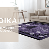 Ultra Soft Area Rug, Non Slip, Stain Resistant, Washable Area Rugs for Living Room, Bedroom, Haunted Manor Carpet Collection - Eerie Occult Rug Set - Dark Magic Decor(Purple)