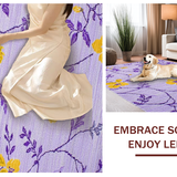 Ultra Soft Area Rug, Non Slip, Stain Resistant, Washable Area Rugs for Living Room, Bedroom, Rustic Floral Patterned Welcome Mat(Purple)