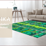 Ultra Soft Area Rug, Non Slip, Stain Resistant, Washable Area Rugs for Living Room, Bedroom, Colorful Car Track Nursery Rug with Friction Vehicles(Green)