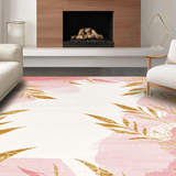Chic Abstract Leaf Motif(Pink)
