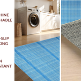 Ultra Soft Area Rug, Non Slip, Stain Resistant, Washable Area Rugs for Living Room, Bedroom, Chic Textured Modern Appeal(Blue)