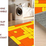 Ultra Soft Area Rug, Non Slip, Stain Resistant, Washable Area Rugs for Living Room, Bedroom, Vivid Playful Plush Tufted Delight(Orange)