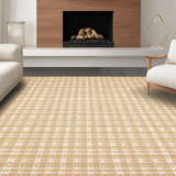 Ultra Soft Area Rug, Non Slip, Stain Resistant, Washable Area Rugs for Living Room, Bedroom, Stylish Beige Geometric Motif(Beige)