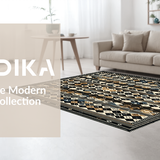 Trendy Black and White Medallion(Beige)