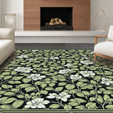 Striking Monochrome Plant Motif(Black)