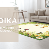 Lively Abstract Floral Fusion(Ivory)