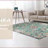 Sage Green Retro Floral Elegance(Green)