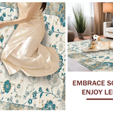 Cozy Distressed Floral Motif(Beige)