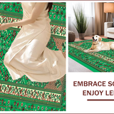 Ultra Soft Area Rug, Non Slip, Stain Resistant, Washable Area Rugs for Living Room, Bedroom, Vintage Oriental Boho(Green)