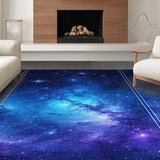 Ultra Soft Area Rug, Non Slip, Stain Resistant, Washable Area Rugs for Living Room, Bedroom, Galactic Whimsical Color Fusion(Blue)