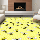 Ultra Soft Area Rug, Non Slip, Stain Resistant, Washable Area Rugs for Living Room, Bedroom, Sweet Honey Distressed Look(Yellow)