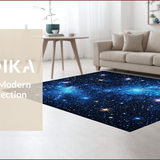 Ultra Soft Area Rug, Non Slip, Stain Resistant, Washable Area Rugs for Living Room, Bedroom, Outer Space Playroom Plush Area Rug(Blue)