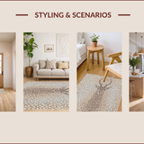 Ultra Soft Area Rug, Non Slip, Stain Resistant, Washable Area Rugs for Living Room, Bedroom, Modern Antelope Print Living Room Area Rug(Beige)