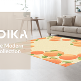 Ultra Soft Area Rug, Non Slip, Stain Resistant, Washable Area Rugs for Living Room, Bedroom, Whimsical Tropical Patterned Delight(Orange)