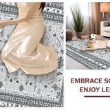 Ultra Soft Area Rug, Non Slip, Stain Resistant, Washable Area Rugs for Living Room, Bedroom, Chic Soft Patterned Surface(Gray)