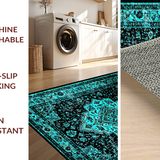 Classic Black Teal Geometric Fusion(Blue)