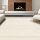 Ultra Soft Area Rug, Non Slip, Stain Resistant, Washable Area Rugs for Living Room, Bedroom, Trendy Soft Knit Visual Interest(Beige)