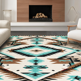 Contemporary Turquoise Tribal Elements(Beige)