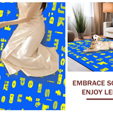 Ultra Soft Area Rug, Non Slip, Stain Resistant, Washable Area Rugs for Living Room, Bedroom, Soft Plush Toddler Engagement Mat(Blue)