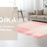 Ultra Soft Area Rug, Non Slip, Stain Resistant, Washable Area Rugs for Living Room, Bedroom, Calming Soft Pink Rounded Patterns(Pink)