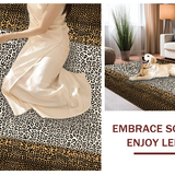 Ultra Soft Area Rug, Non Slip, Stain Resistant, Washable Area Rugs for Living Room, Bedroom, Sleek Modern Safari Style(Brown)