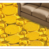 Ultra Soft Area Rug, Non Slip, Stain Resistant, Washable Area Rugs for Living Room, Bedroom, Contemporary Yellow Geometric Living Room Area Rug(Yellow)