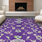 Ultra Soft Area Rug, Non Slip, Stain Resistant, Washable Area Rugs for Living Room, Bedroom, Minimalist Soft Hue Patterns(Purple)