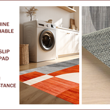 Ultra Soft Area Rug, Non Slip, Stain Resistant, Washable Area Rugs for Living Room, Bedroom, Vibrant Modern Artful Display(Orange)