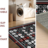 Ultra Soft Area Rug, Non Slip, Stain Resistant, Washable Area Rugs for Living Room, Bedroom, Artistic Symmetrical Dice Arrangement(Black)