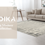 Ultra Soft Area Rug, Non Slip, Stain Resistant, Washable Area Rugs for Living Room, Bedroom, Sleek Contemporary 3D Design Element(Black)