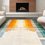 Ultra Soft Area Rug, Non Slip, Stain Resistant, Washable Area Rugs for Living Room, Bedroom, Artful Abstract Color Spectrum(Yellow)