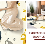 Ultra Soft Area Rug, Non Slip, Stain Resistant, Washable Area Rugs for Living Room, Bedroom, Lively Animal Friends Decorative Style(Beige)