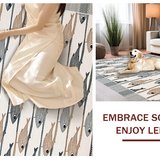 Contemporary Gray Brown Fish Motif(Beige)