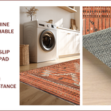 Ultra Soft Area Rug, Non Slip, Stain Resistant, Washable Area Rugs for Living Room, Bedroom, Luxurious Earthy Solid Texture(Red)