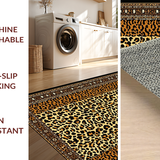 Ultra Soft Area Rug, Non Slip, Stain Resistant, Washable Area Rugs for Living Room, Bedroom, Chic Animal Print Fusion Style(Beige)