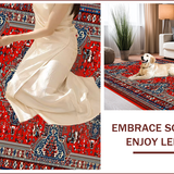 Ultra Soft Area Rug, Non Slip, Stain Resistant, Washable Area Rugs for Living Room, Bedroom, Tibetan Tiger Tufted(Red)